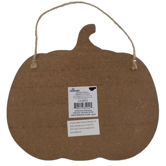 "Blessed" Quote Powder Blue/White Wood Fall Farmhouse Wall Hanging Decor Lot 2 - Picture 3 of 3